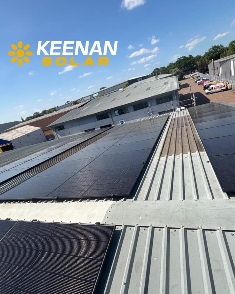 Keenan Solar installation in North London with scaffolding, bird proofing, and long warranties