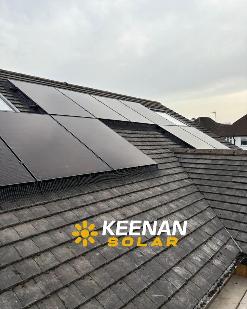 Solar panels with battery storage installation in North London by Keenan Solar
