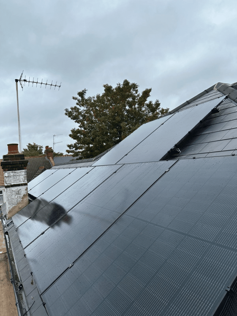 Home in North London exporting solar energy to the grid with Keenan Solar installation
